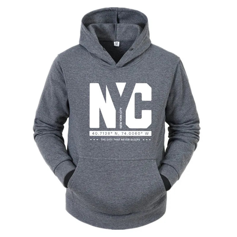 New Autumn And Winter Men's Casual Fashionable Comfortable Letter Printed Long Sleeved Hooded Versatile Sportswear Pullover