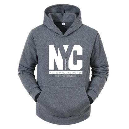 New Autumn And Winter Men's Casual Fashionable Comfortable Letter Printed Long Sleeved Hooded Versatile Sportswear Pullover