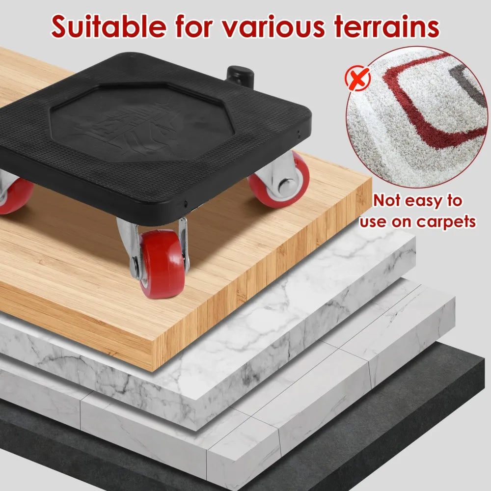 400KG Heavy Duty Furniture Mover Tool Set with Slides, Wheels, Roller Bar