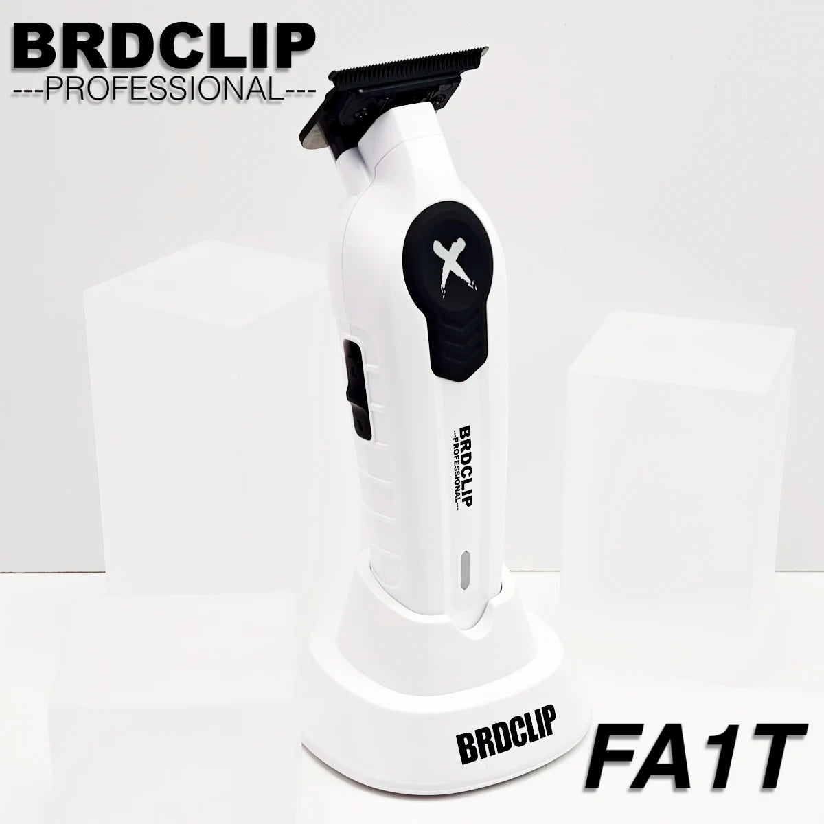 White and black hair clipper with 'BRDCLIP' branding on a white background
