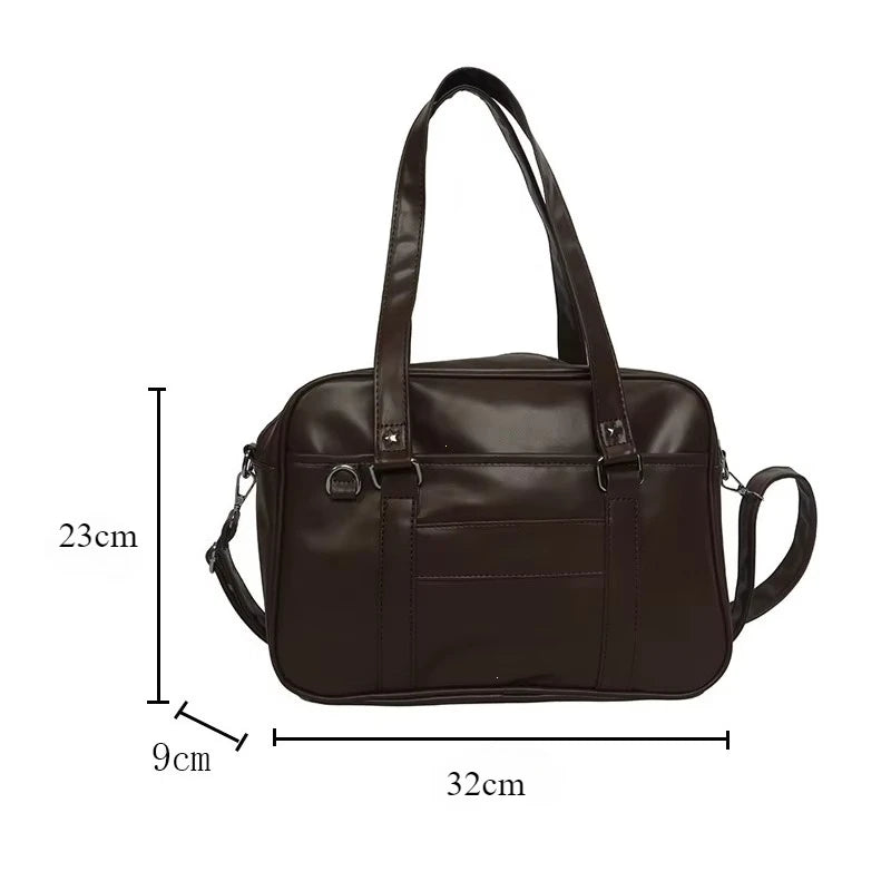 Japanischer Stil JK Tasche Damen High School Schüler Uniform Tasche PU Leder Umhängetasche Damen Einfache Handtaschen Umhängetaschen Itabag