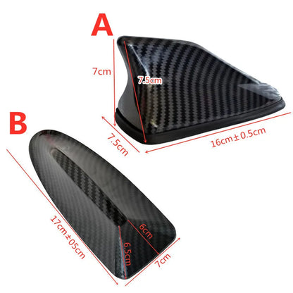 Carbon Fiber Shark Fin Car Roof Antenna - AM FM Signal