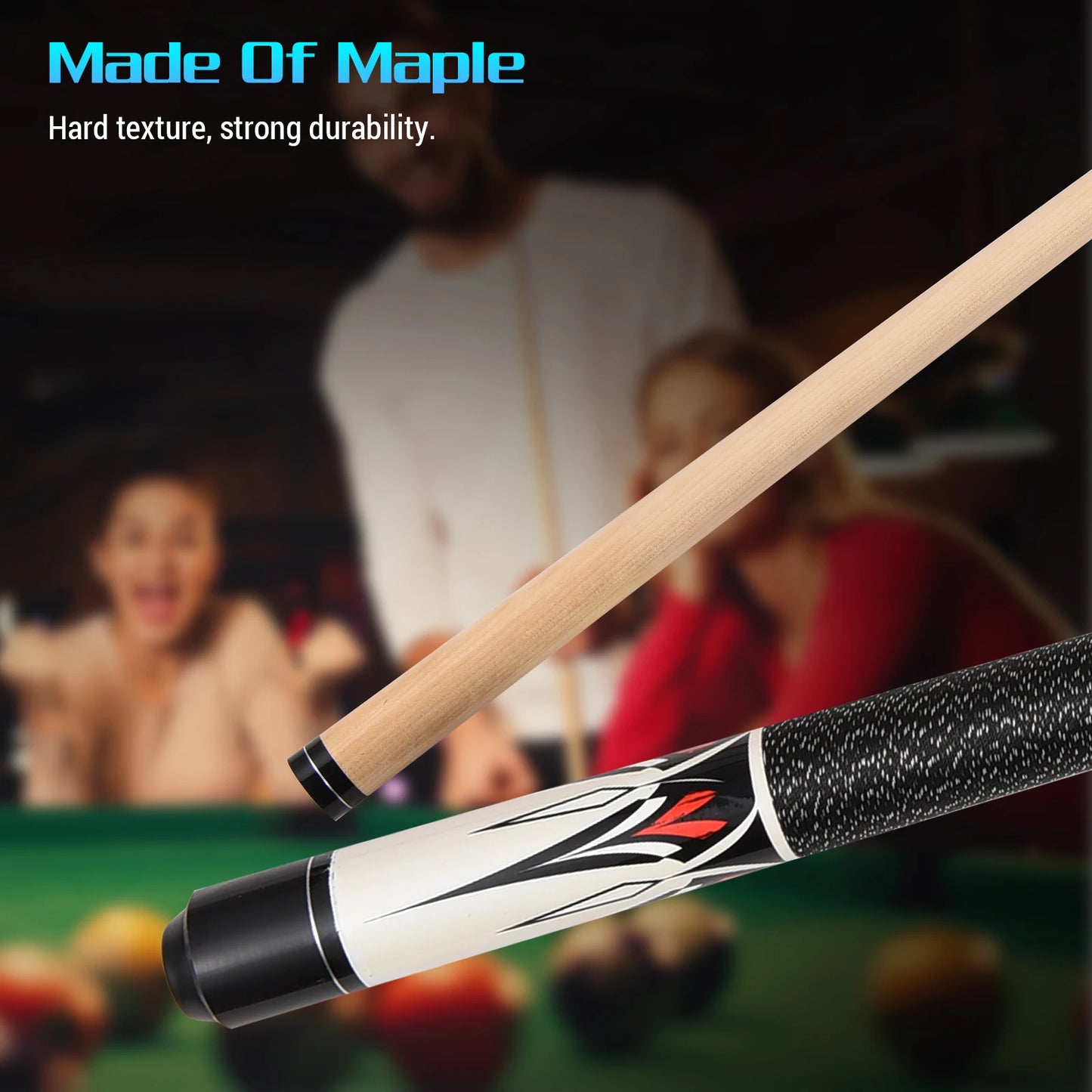 Pool Sticks 147cm / 57.9in Maple Fancy Nine-Ball Cue Double-Section Billiard Design Pool Queue Stick Suitable for Black Eight