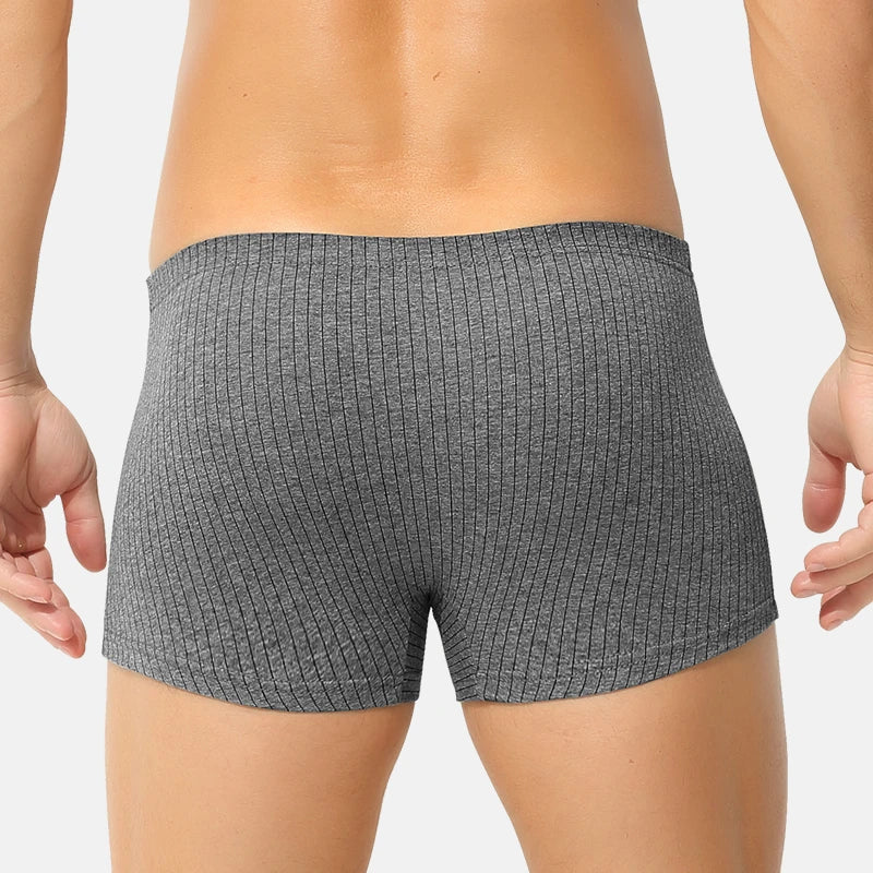 Men's Cotton Boxer Briefs – Breathable Sports Shorts