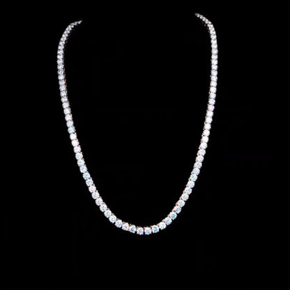 0.80ct Lab Diamond Tennis Necklace 14K White Gold | VS1 E/F | GGL Certified