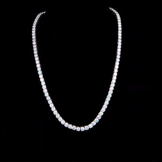 0.80ct Lab Diamond Tennis Necklace 14K White Gold | VS1 E/F | GGL Certified