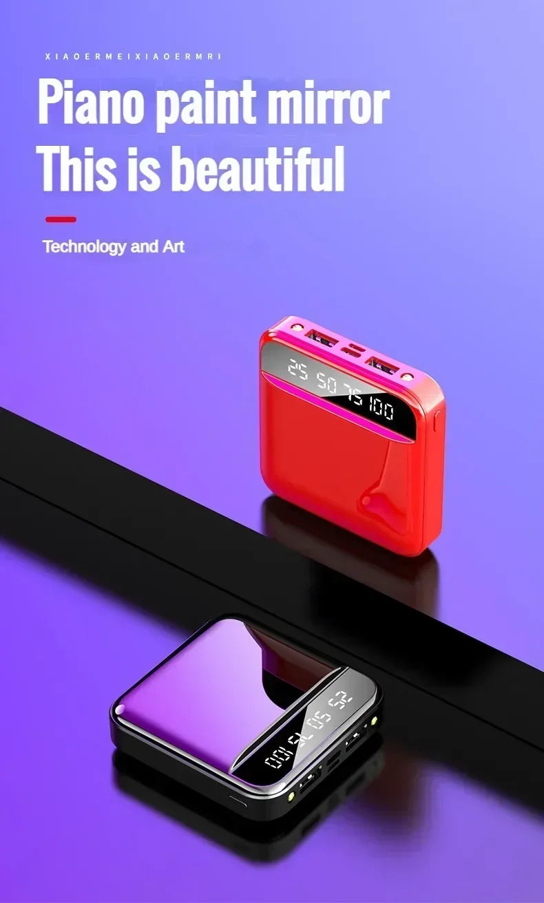 Mini Power Bank 300000mAh LED Mirror Screen