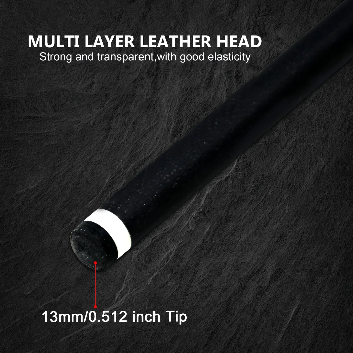 Premium carbon fiber pool cue for snooker and American 9-ball game, with a red monster design, smooth grip, 13mm tip and 148cm