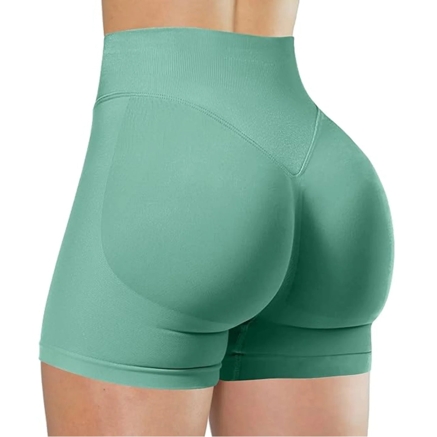 Women's Summer High Waist Yoga Shorts | Solid Color Running Fitness