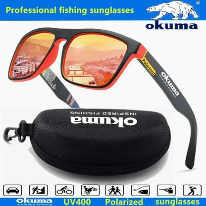 Okuma polarisierte Sonnenbrillen UV400 für Herren und Damen Outdoor-Jagd, Angeln, Autofahren, Radfahren, Sonnenbrillen, optionale Box
