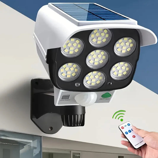 2000 Lumens 77LED Solar Motion Sensor Security Floodlight