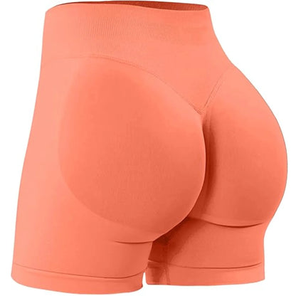 Women's Summer High Waist Yoga Shorts | Solid Color Running Fitness