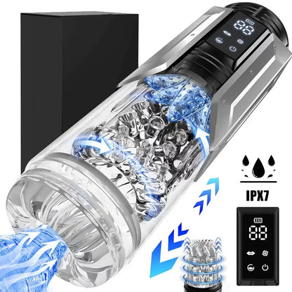 Telescopic Rotation Masturbator Cup Male Sex Toy Automatic Piston Blowjob Vagina Masturbation
