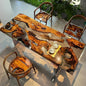 Teglex Epoxy Crystal Coffee Table | Live-Edge Solid Walnut & Rosewood