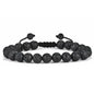 3-fach gewickeltes 8mm Natur Tigerauge Lava-Stein Schutz-Armband HANDGEMACHT Herren Geschenk
