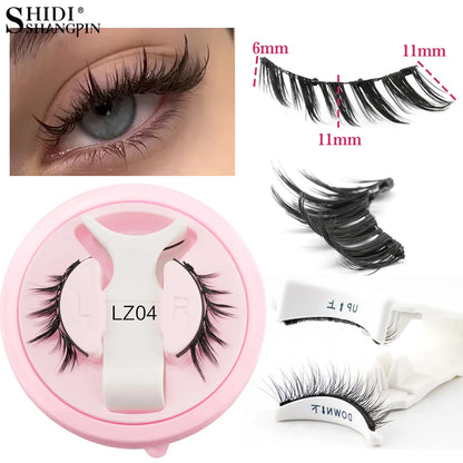 Heiß 1 Paar magnetische Wimpern, handgefertigt, flauschige Nerz-Imitat-Wimpern, wiederverwendbare natürliche falsche Wimpern und magnetische Pinzetten Set Make-up