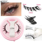 Heiß 1 Paar magnetische Wimpern, handgefertigt, flauschige Nerz-Imitat-Wimpern, wiederverwendbare natürliche falsche Wimpern und magnetische Pinzetten Set Make-up