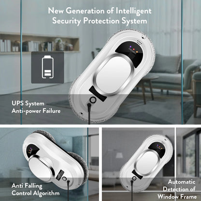 Smart security system device with features highlighted on a blurred background