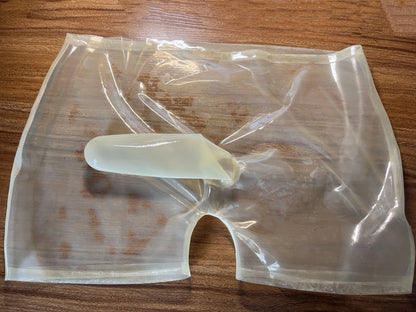 Men's Transparent Latex Boxer Brief Condom Rubber Custom