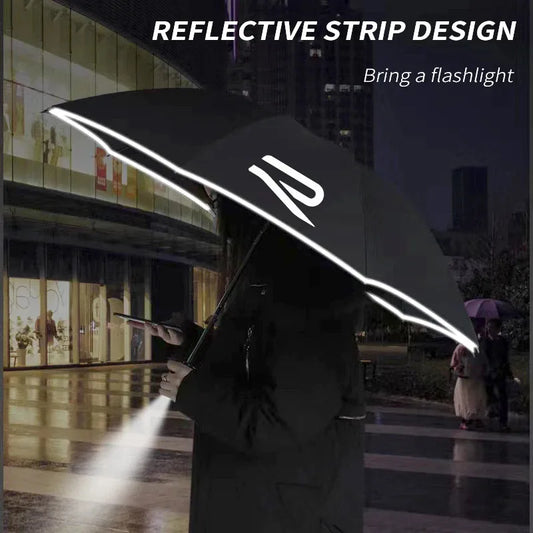Car Led Light Automatic Folding Windproof Sunshade Umbrella For Volkswagen R Touareg Tiguan Magotan GTI Golf Passat Arteon Polo