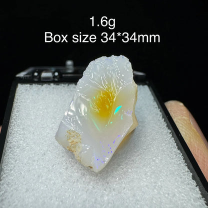 Natural Ethiopia Opal Gem Mineral Specimen Box