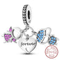 Charm 925 Sterling Silver Pink Pendant Charm Fit Original Charm Bracelet Necklace Beads DIY Jewerlry Accessories