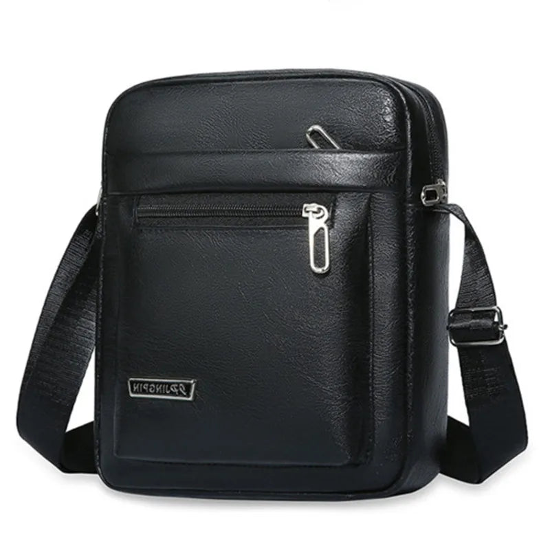Herren Umhängetaschen wasserdicht Vintage Herrenhandtaschen Große Kapazität PU Leder Tasche Herren Kuriertaschen Tragetasche