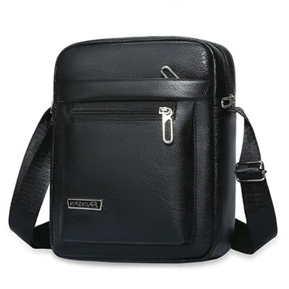 Herren Umhängetaschen wasserdicht Vintage Herrenhandtaschen Große Kapazität PU Leder Tasche Herren Kuriertaschen Tragetasche