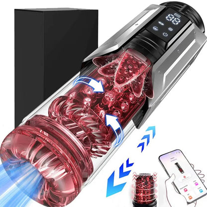 Telescopic Rotation Masturbator Cup Male Sex Toy Automatic Piston Blowjob Vagina Masturbation