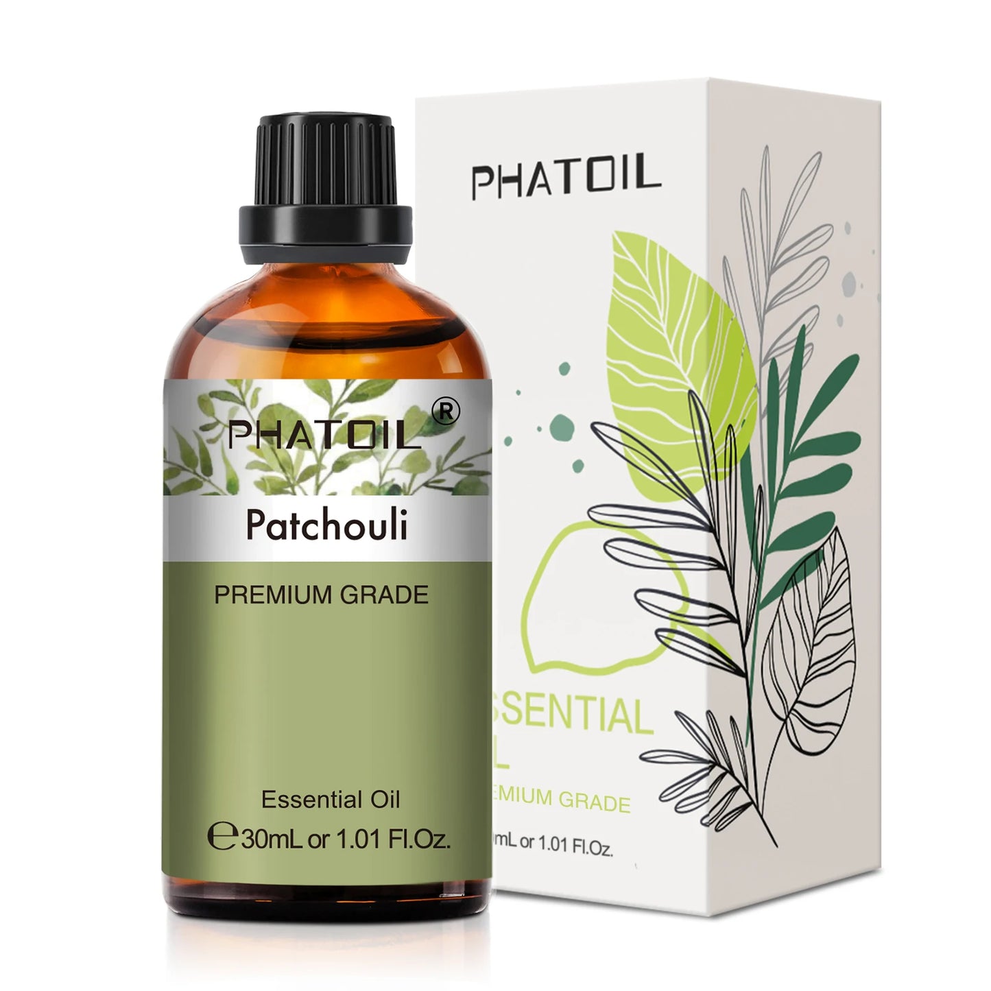 PHATOIL 1 Stk. Ätherisches Aromatherapieöl 30ml Zitrone Eukalyptus Lavendel Bergamotte Jasmin Wacholder Rose Vanille Ätherisches Aromaöl