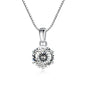 JoyceJelly 1 CT Real Moissanite Pendant Necklace For Women Royal Blue Color Moissanite 925 Sterling Silver Wedding Fine Jewelry