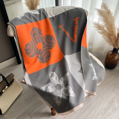 Laest Design Elegant Pashmina Shawl Imitation Cashmere Jacquard Pattern Scarves Winter Collocation Thickened Warm Scarf Shawl