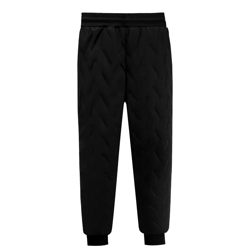 YJKVUR Winter New Oversize Pants Men Windproof Warm Fleece Liner Drawstring Trousers Casual Comfortable Plus Size Sweatpants