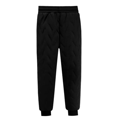 YJKVUR Winter New Oversize Pants Men Windproof Warm Fleece Liner Drawstring Trousers Casual Comfortable Plus Size Sweatpants