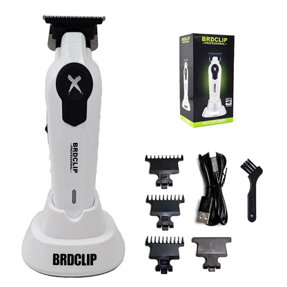 BRDCLIP X Serie Weiß FA1T 7700RPM Professioneller Elektrischer Haartrimmer Haarschneider Für Herren Carving DLC Klinge Friseurwerkzeug