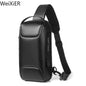 Carbon Fiber Anti-Theft USB Crossbody Bag – Waterproof Sling Chest Pack