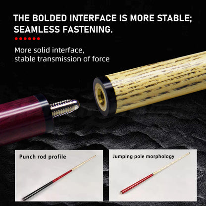 Red Wood Jump Break Pool Cue 13.5mm – 1/3 Split Pro