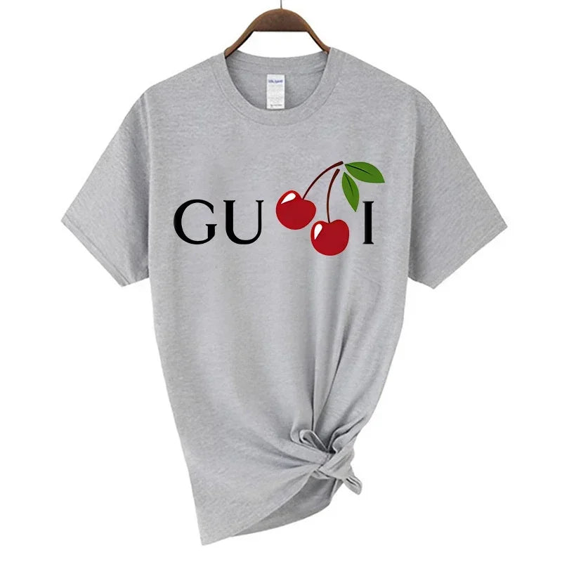 Hochwertiges Damen-T-Shirt mit Buchstaben-Print, lässige Bluse, Oberteile, Sommer, klassischer Stil, Kurzarm, Damen, Harajuku, Y2K-Tee
