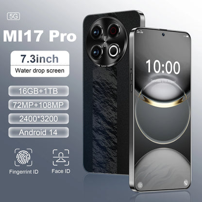 New MI 17 Pro HOT 2026 Hot High Quality 7.3inch Global Edition Smart Dual Card 7800mAh Battery Facial Recognition Function