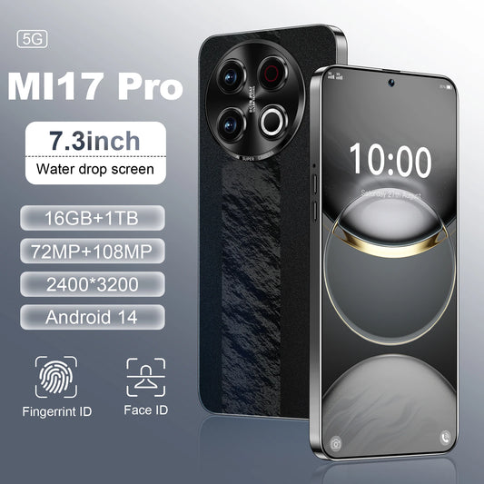 New MI 17 Pro HOT 2026 Hot High Quality 7.3inch Global Edition Smart Dual Card 7800mAh Battery Facial Recognition Function