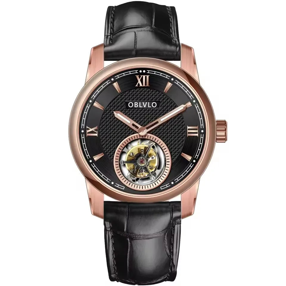 Tourbillon Watches Sapphire Glass Waterproof 50M Mechanical Automatic Watches