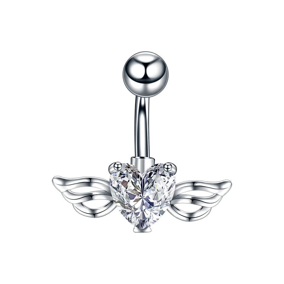 1Pc Surgical Steel Belly Button Ring Navel Nombril Piercing CZ Belly Ring Sexy Women Belly Piercing Body Jewelry Ombligo 14G