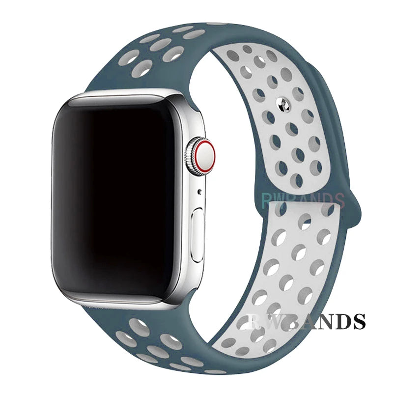 Sport Strap for Apple Watch Band 46mm 44mm 40mm 42-38-41mm 45mm Breathable Bracelet iWatch Series 10 9 8 7 6 SE 5 3 Ultra 2 49mm