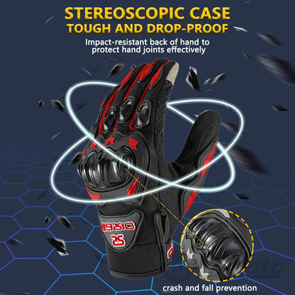 AXIO Summer Motorcycle Cycling Glove Touchscreen Motocross Glove ATV MTB Mesh Breathable Motorbike Glove Wear-resistant Non-slip