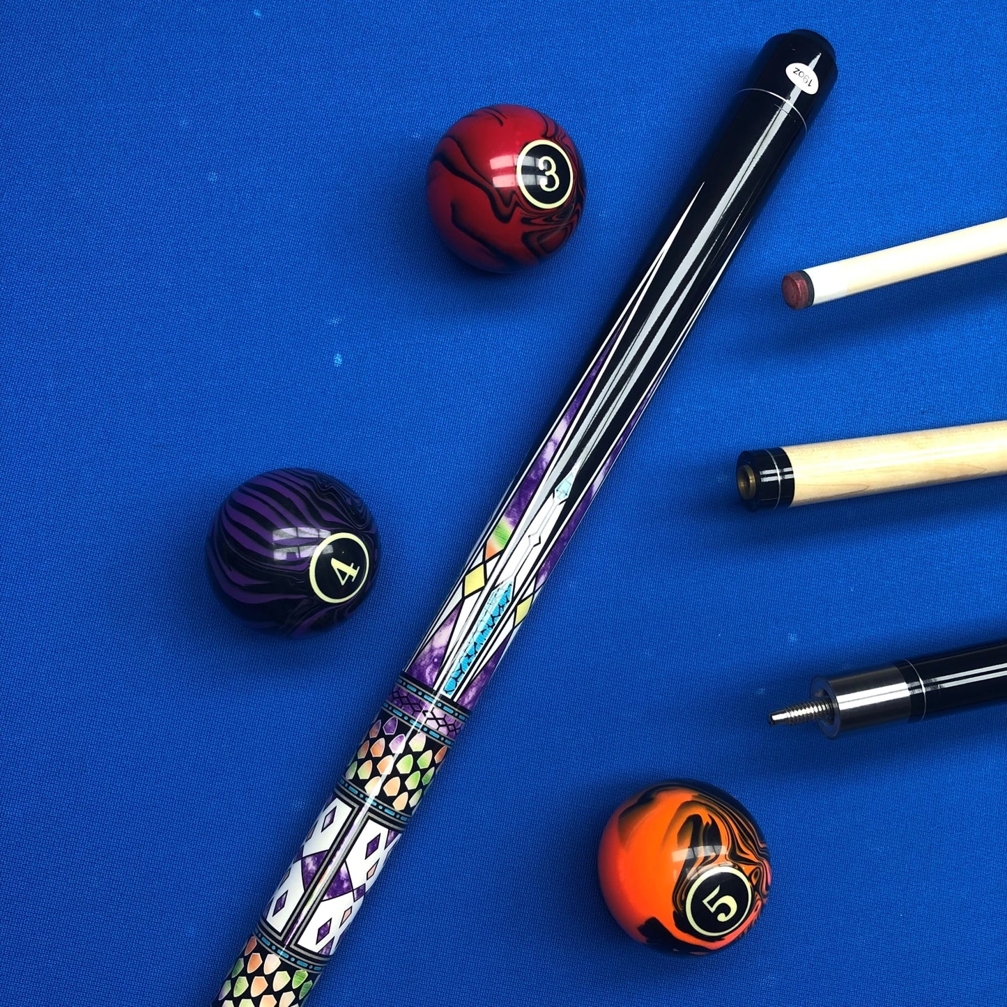 13mm Canadian Maple Pool Cue joint Quickly connect teeth for Beginners/Intermediate Players High Quality Elegant Pattern Shaft