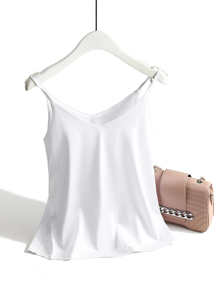 Satin Halter Cami Top – Women's Summer