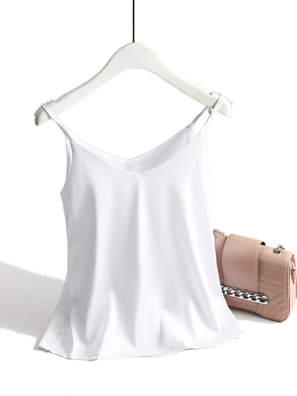 Satin Halter Cami Top – Women's Summer