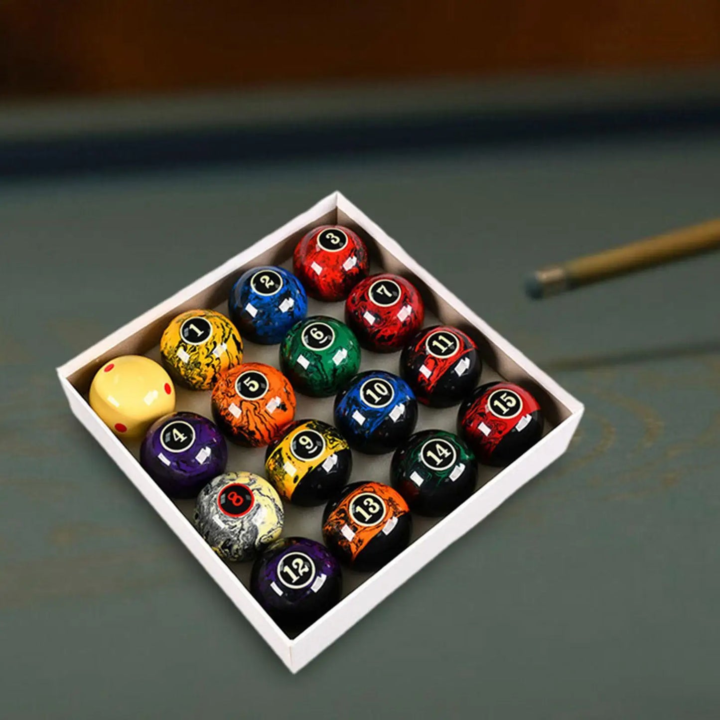 16pc Resin Pool Table Ball Set 2.25" – Complete Billiard