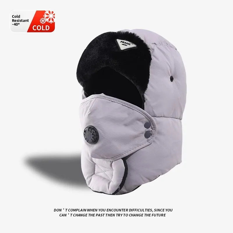 Men's Winter Cycling Hat Windproof Warm  Vehicle Cotton Cap Ear Protection ex Casual Sle Foldable Cap