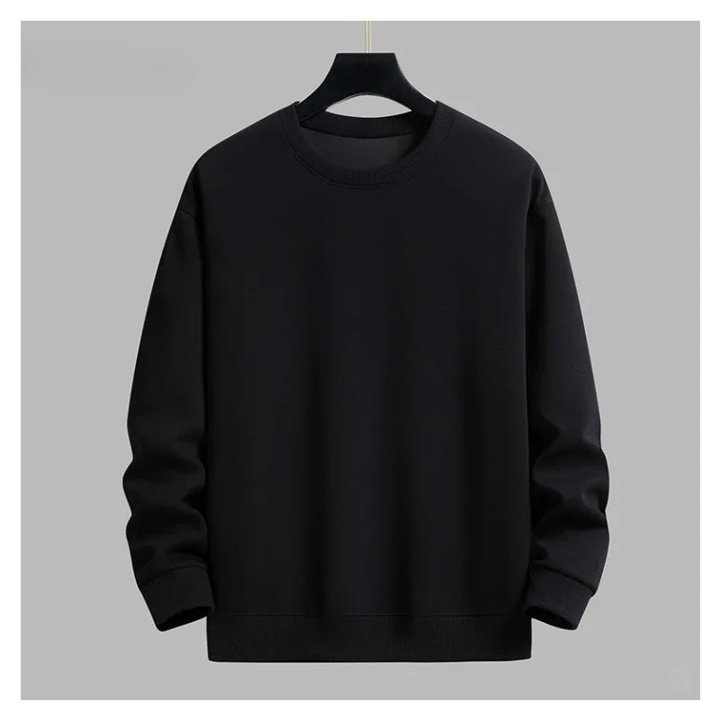 Trendiges vielseitiges Sweatshirt Herren einfarbig Herbst und Winter heiß begehrt schlicht und bequem Unisex Rundhals-Sweatshirt